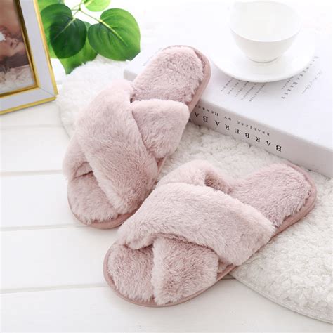 fuzzy women's slippers.